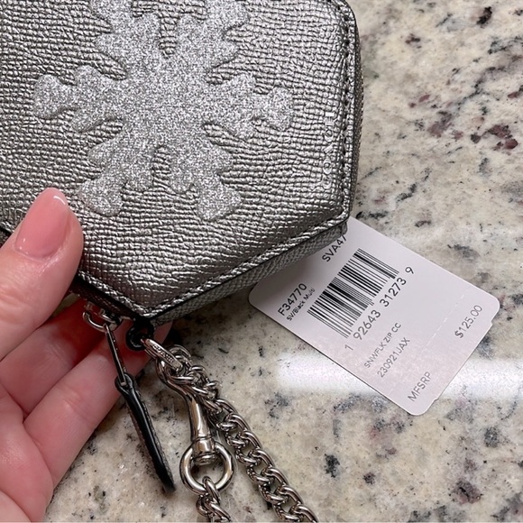 Coach Snowflake Coin Case Wristlet NWT - Picture 9 of 10